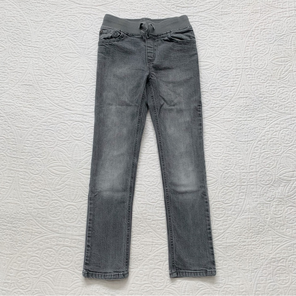 Gymboree Girls’ Grey Skinny Jeans with Elastic Waistband